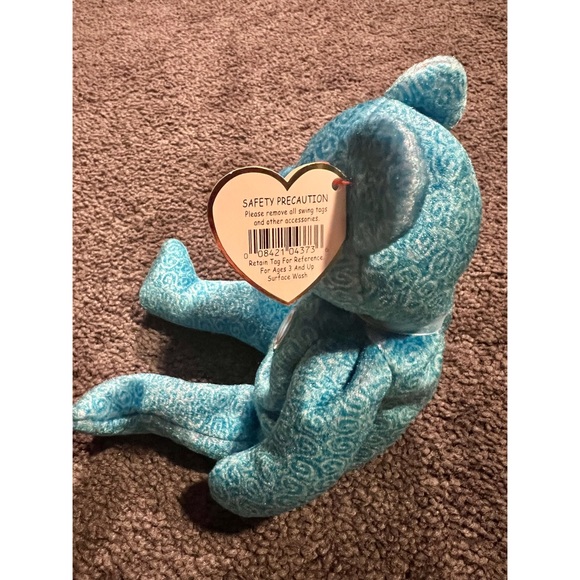 TY Beanie Baby- Classy Blue Bear- Mint Condition - Holographic Tush Tag - Picture 4 of 5